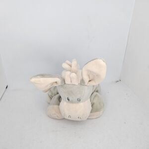 Nattou Plush Gray Donkey Baby Plush Stuffed Toy Lovey Beanbag Vegan Used Plush. 